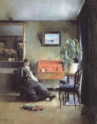 Harriet Backer Blue Interior (nn02) china oil painting image